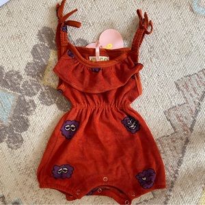 Hugo Loves Tiki Terry Raspberry Romper